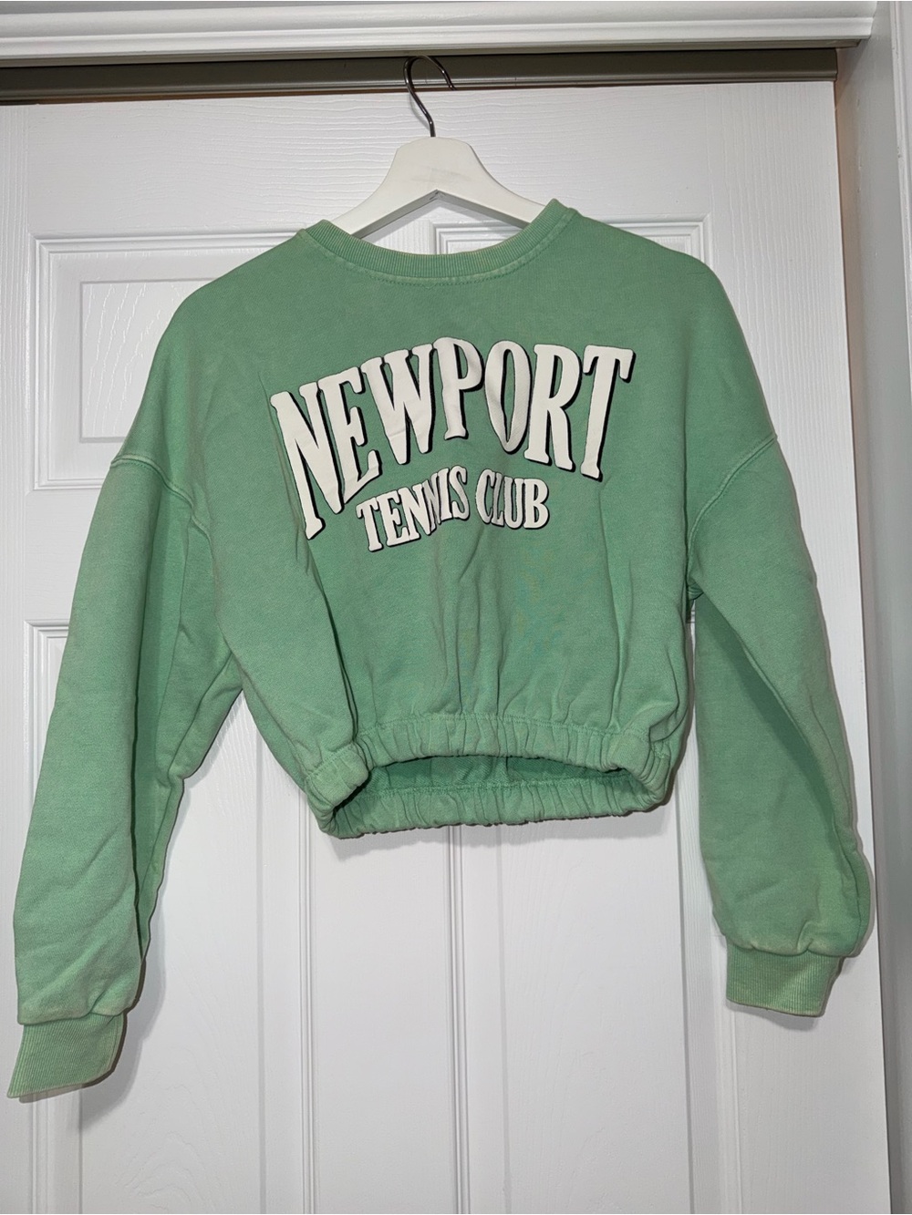 Garage Mint Green Newport Tennis Club Cropped Sweatshirt